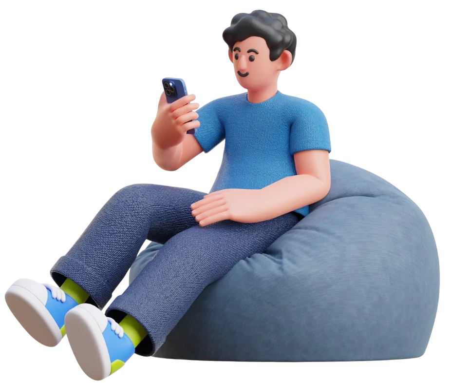 Person on a beanbag